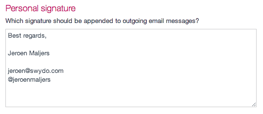 email signature