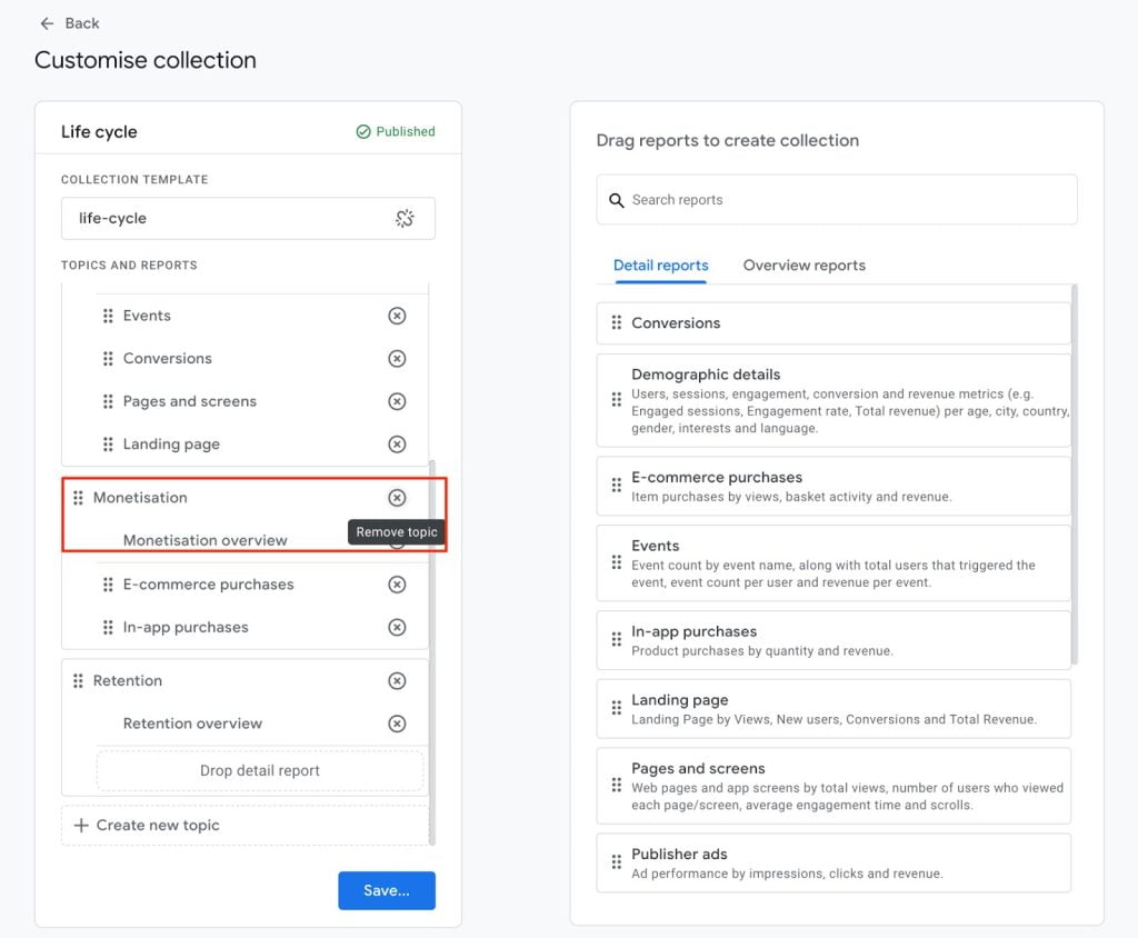 Customize GA4 reports