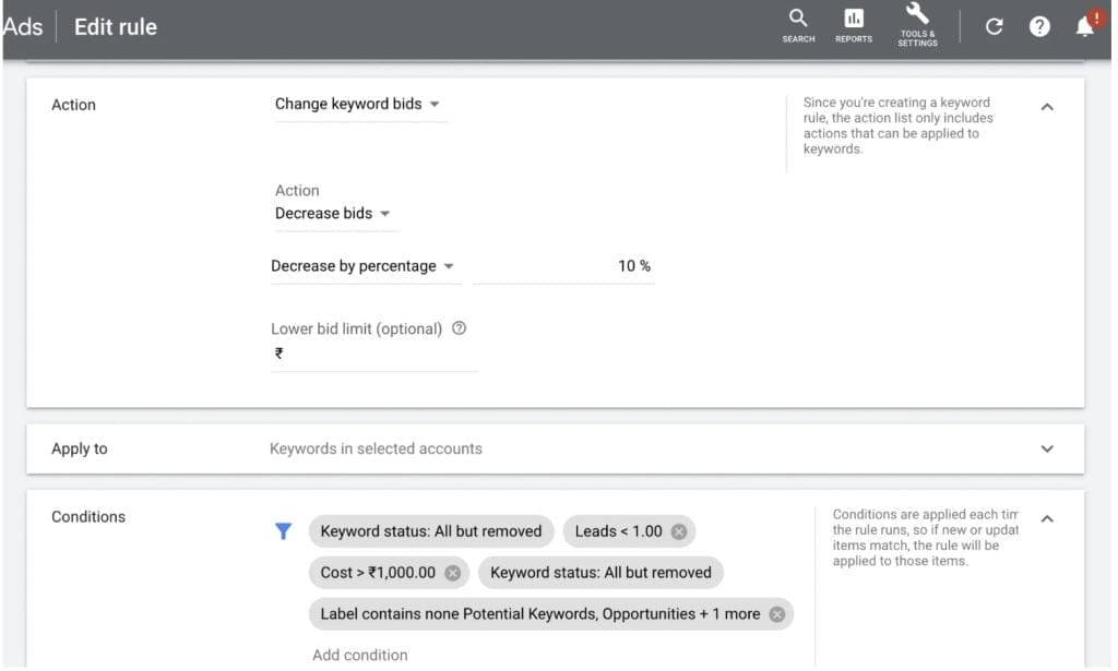 Automating routine tasks for paid search campaign optimzation