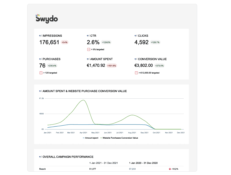 Facebook Ads Reporting with Swydo