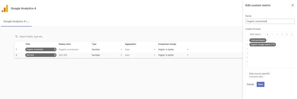 create custom metrics