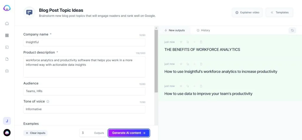 6329f0c7d965c081714c4482 09 Jasper AI blog post topic idea generator
