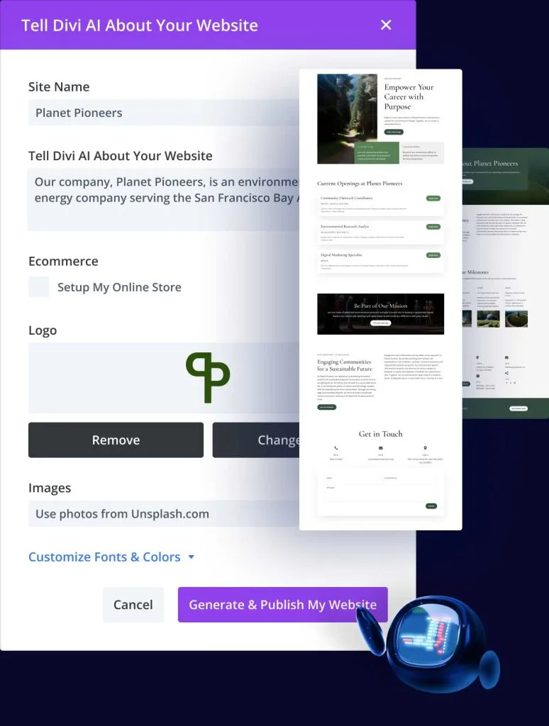 ai quick sites large