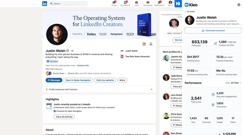 How to use Kleo on LinkedIn