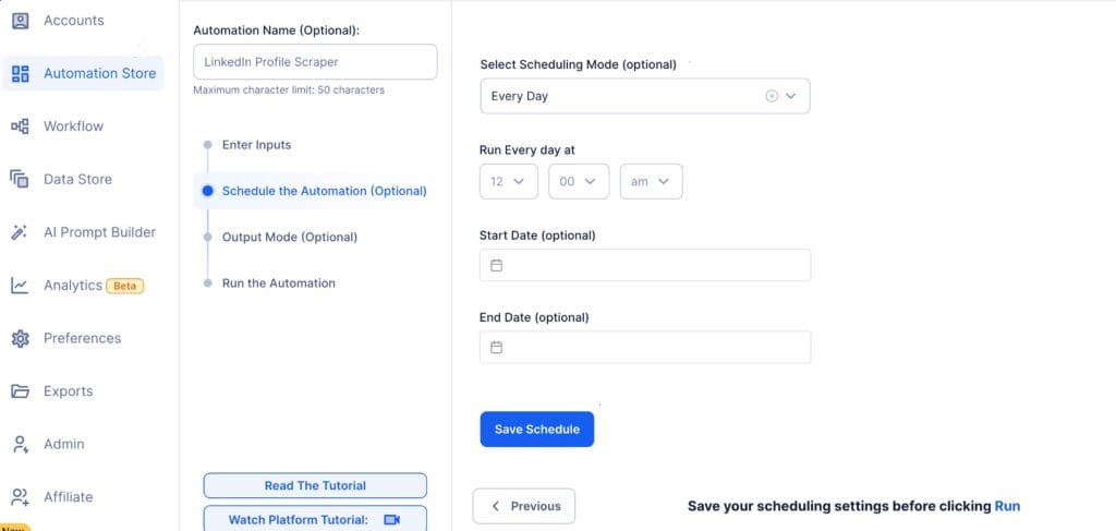 LinkedIn Profile Scraper with TexAu