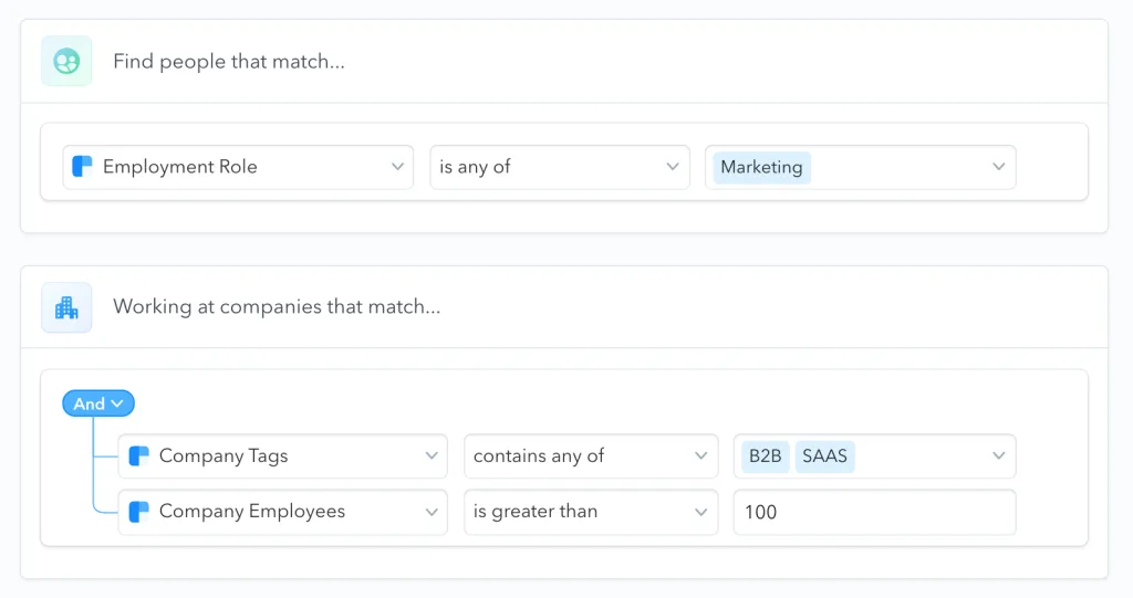 example prospect audienceClearbit