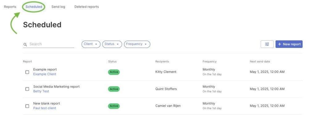swydo schedule report