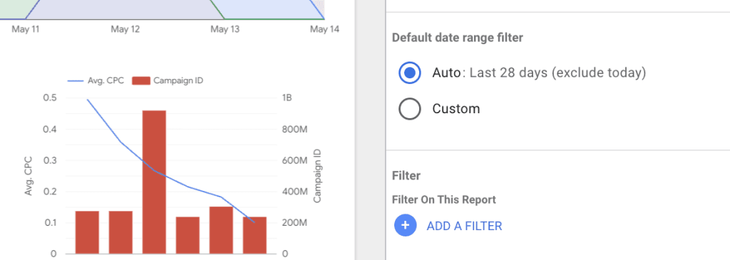 Adding a report level filter in Looker Studio