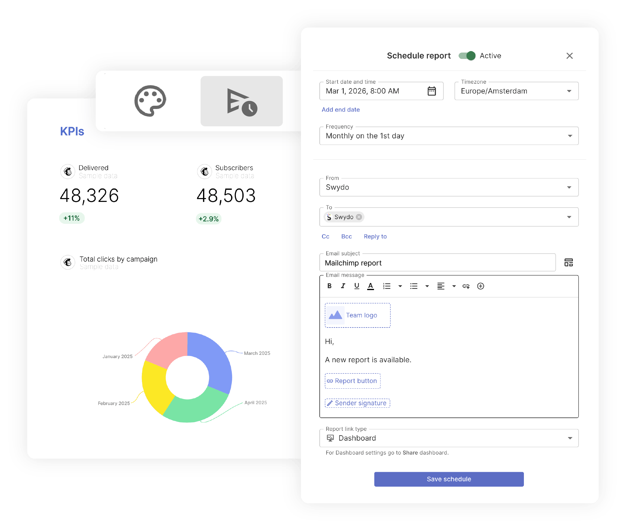 SCHEDULED EMAIL MARKETING REPORT DELIVERY