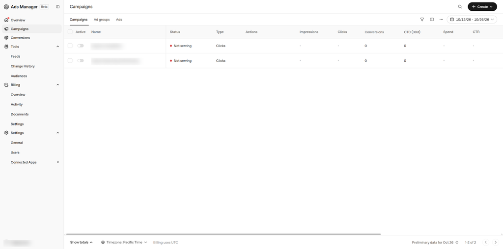 OpenAI Ads Manager